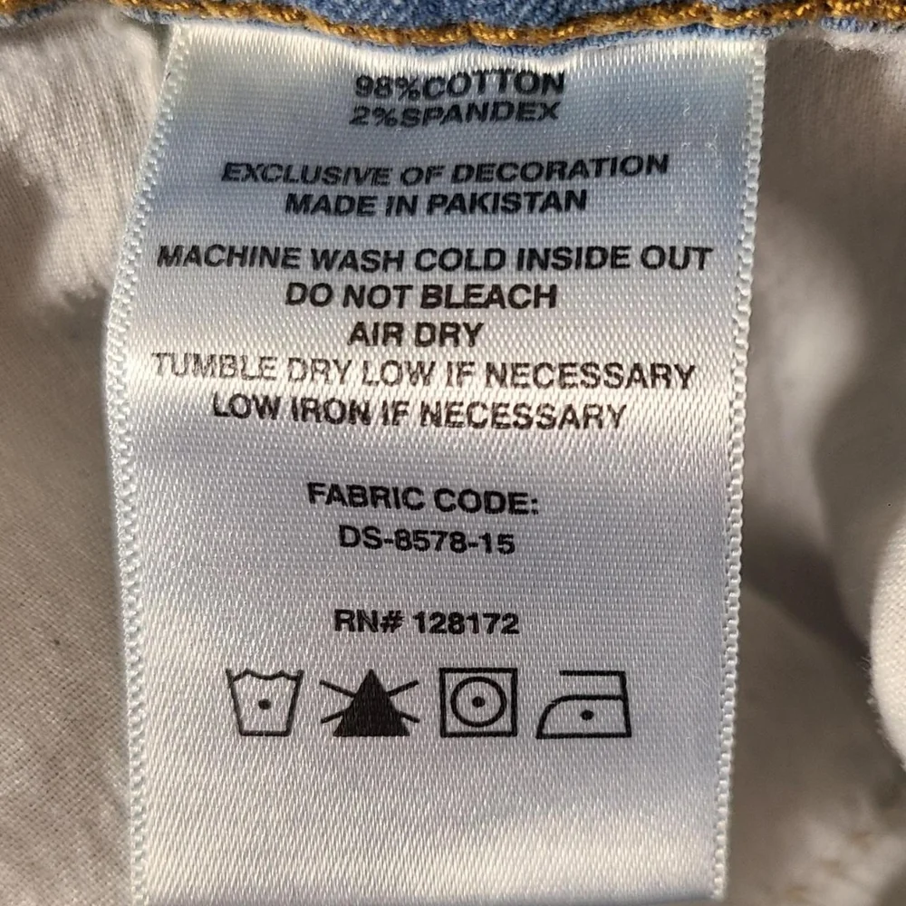 RING OF FIRE 34x28 FADED LIGHT WASH, DISTRESSED, NEW FEEL SLIM MEN'S JEANS